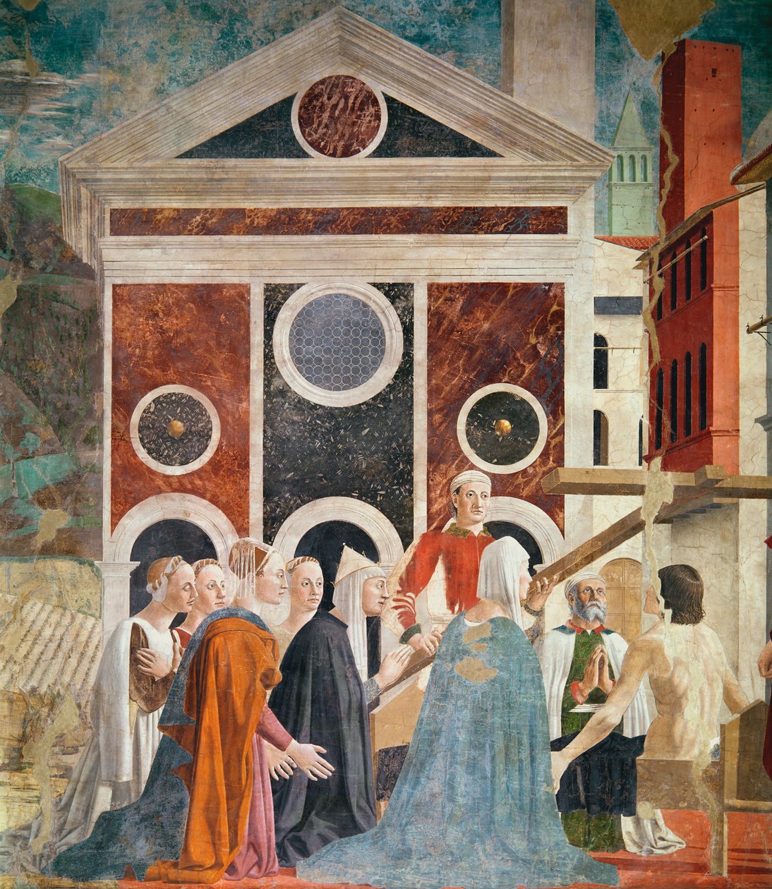 La verifica della Vera Croce, c.1452-59 (dettaglio) da Piero della Francesca
