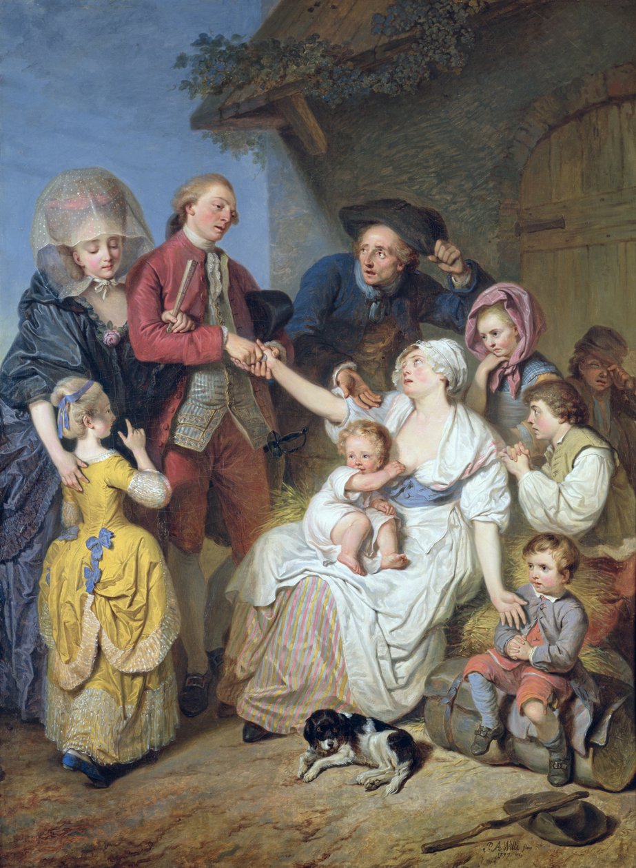 Carità, 1777 da Pierre Alexandre Wille