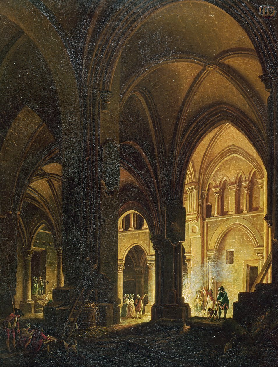 Interno della Chiesa dei Santi Innocenti, Parigi, dopo il 1789 da Pierre Antoine Demachy