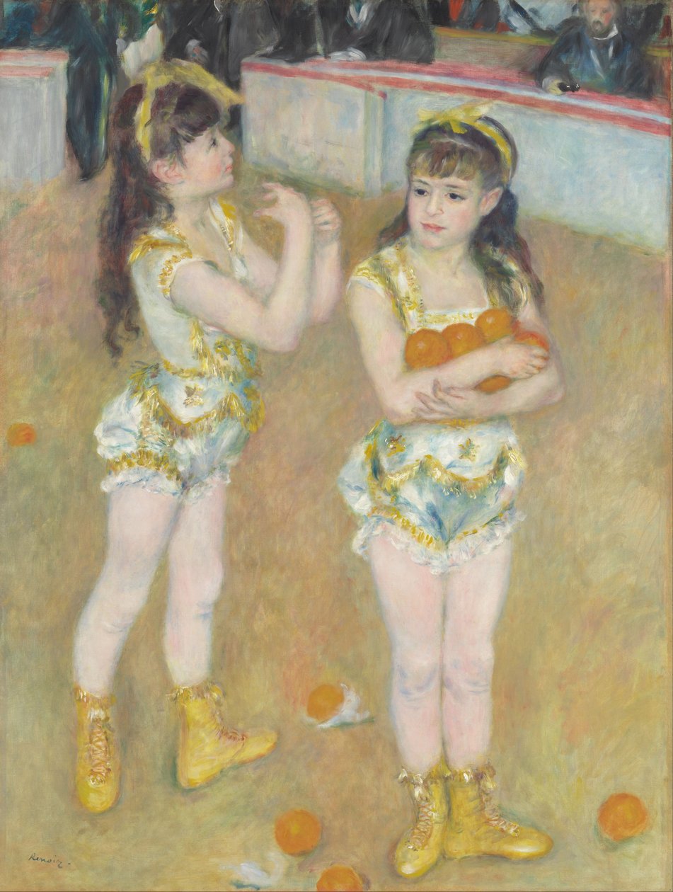 Acrobati al Cirque Fernando (Francisca e Angelina Wartenberg) da Pierre Auguste Renoir