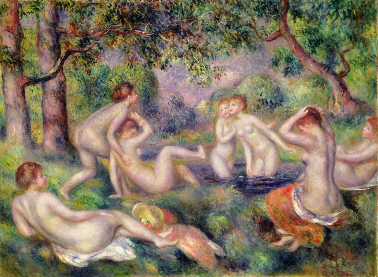 Bagnanti nella foresta, c.1897 da Pierre Auguste Renoir
