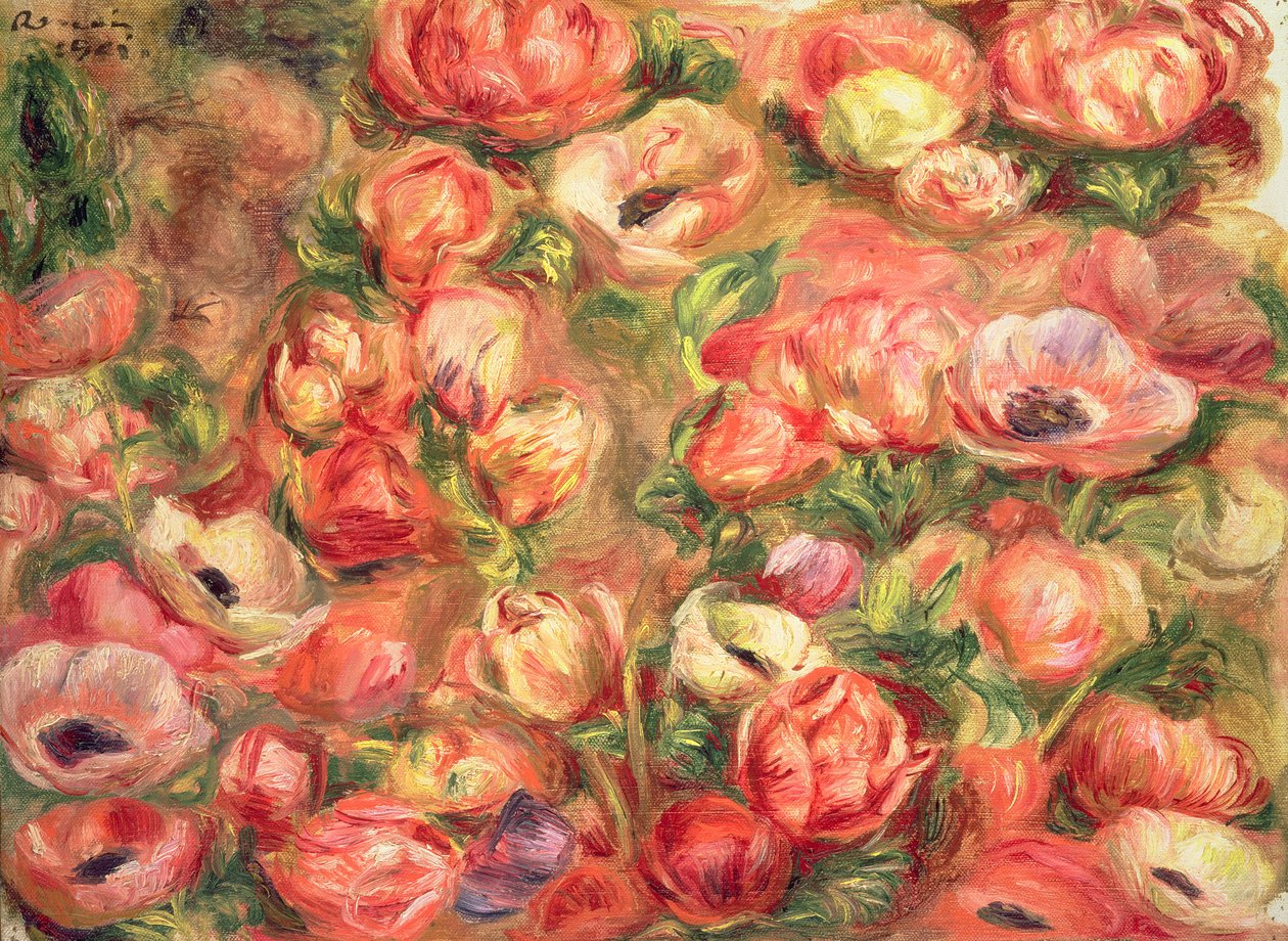 Letto di anemoni, 1901 da Pierre Auguste Renoir