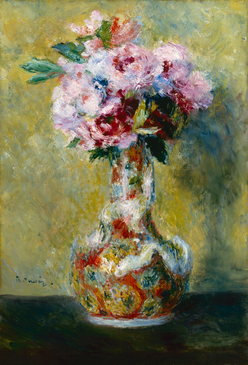 Bouquet in un vaso da Pierre Auguste Renoir