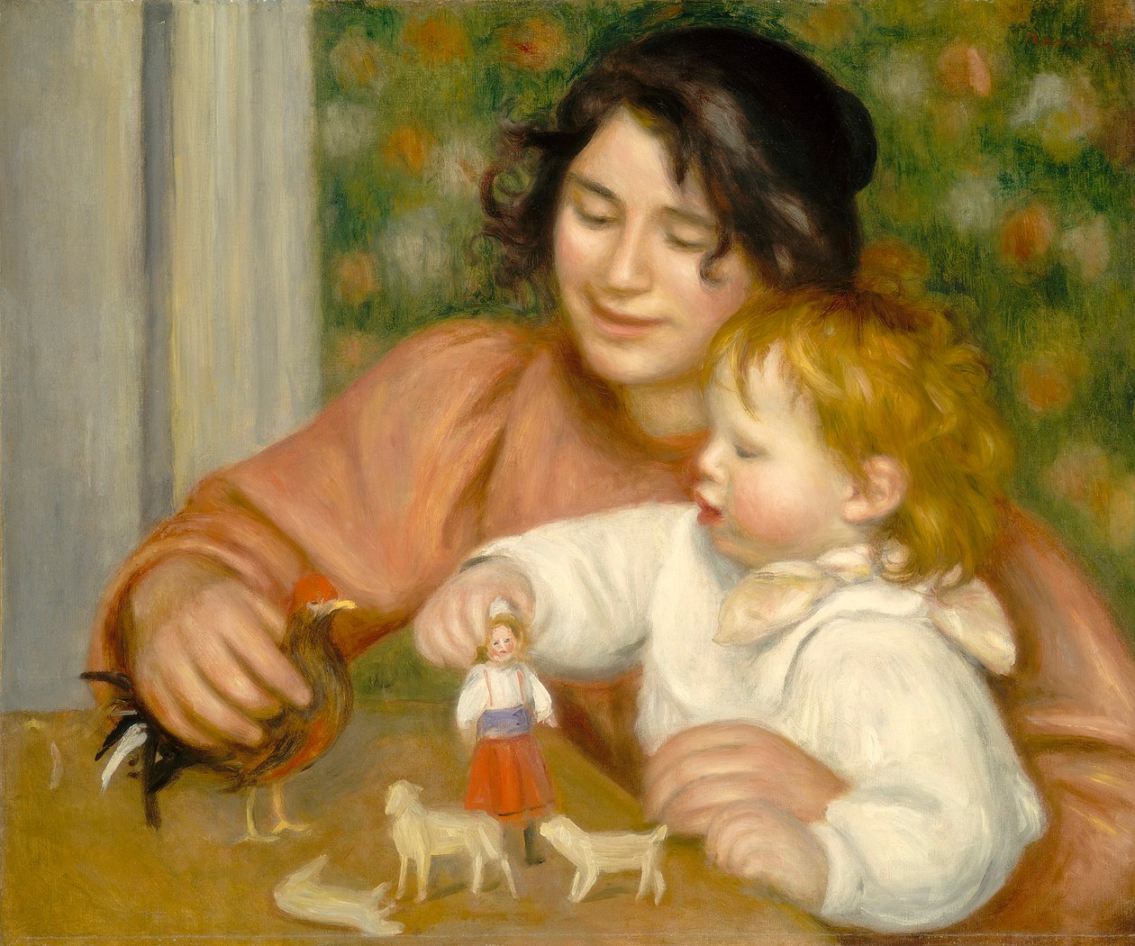 Bambino con giocattoli, Gabrielle e il figlio dell