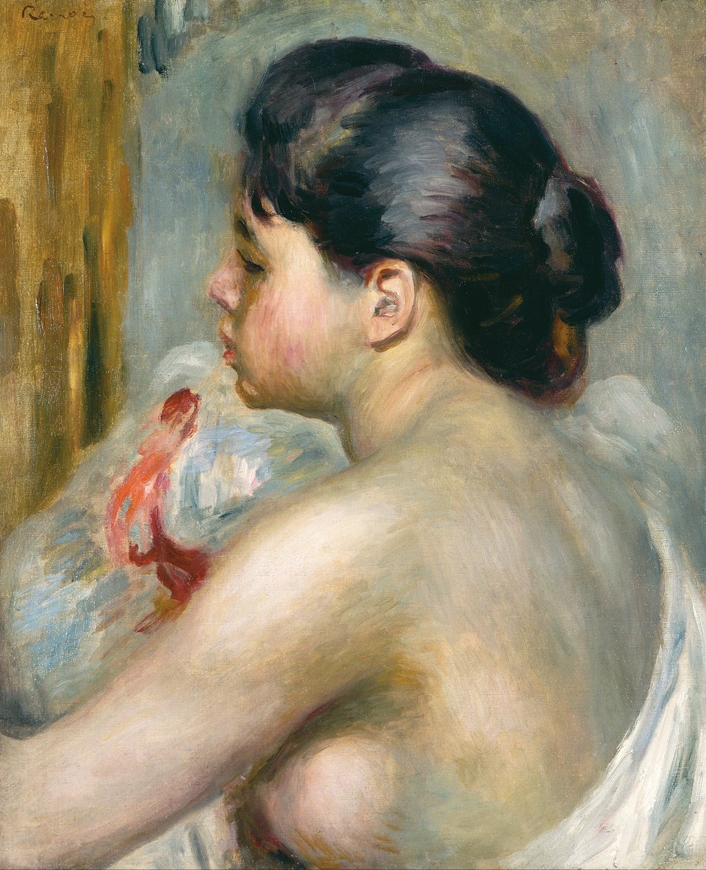 Donna dai capelli scuri da Pierre Auguste Renoir