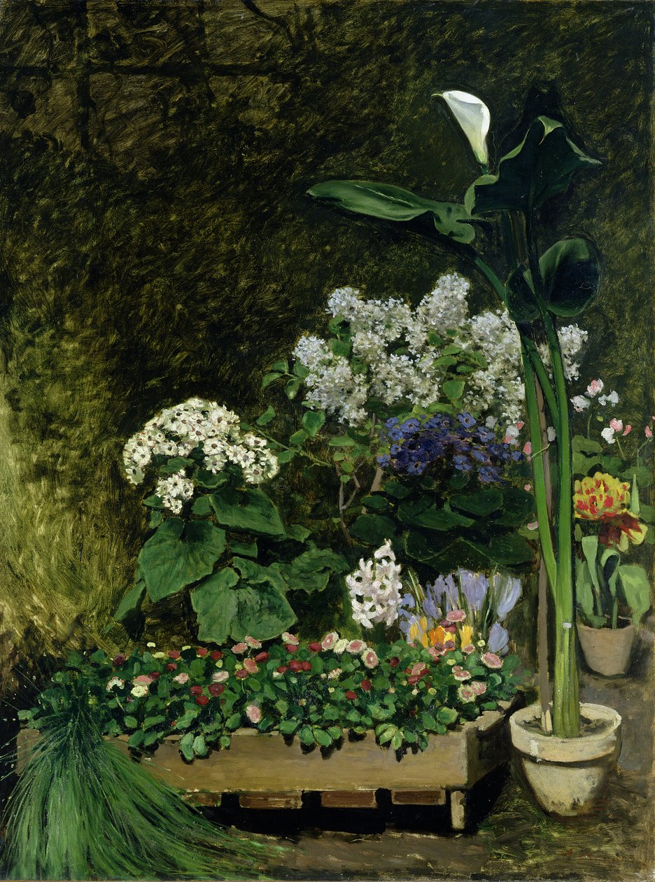 Fiori in una serra, 1864 da Pierre Auguste Renoir