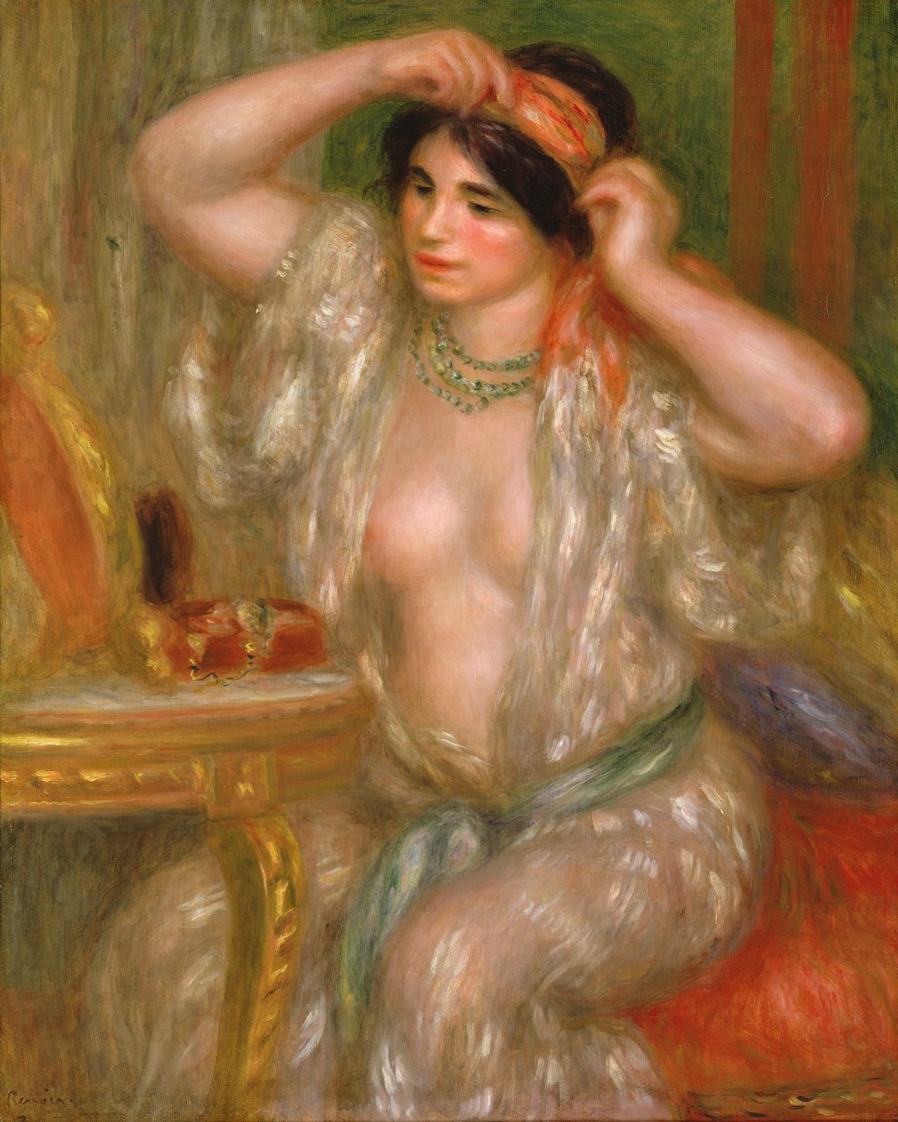 Gabrielle allo specchio, 1910 da Pierre Auguste Renoir