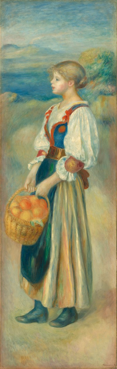 Ragazza con un cesto di arance, c.1889 da Pierre Auguste Renoir