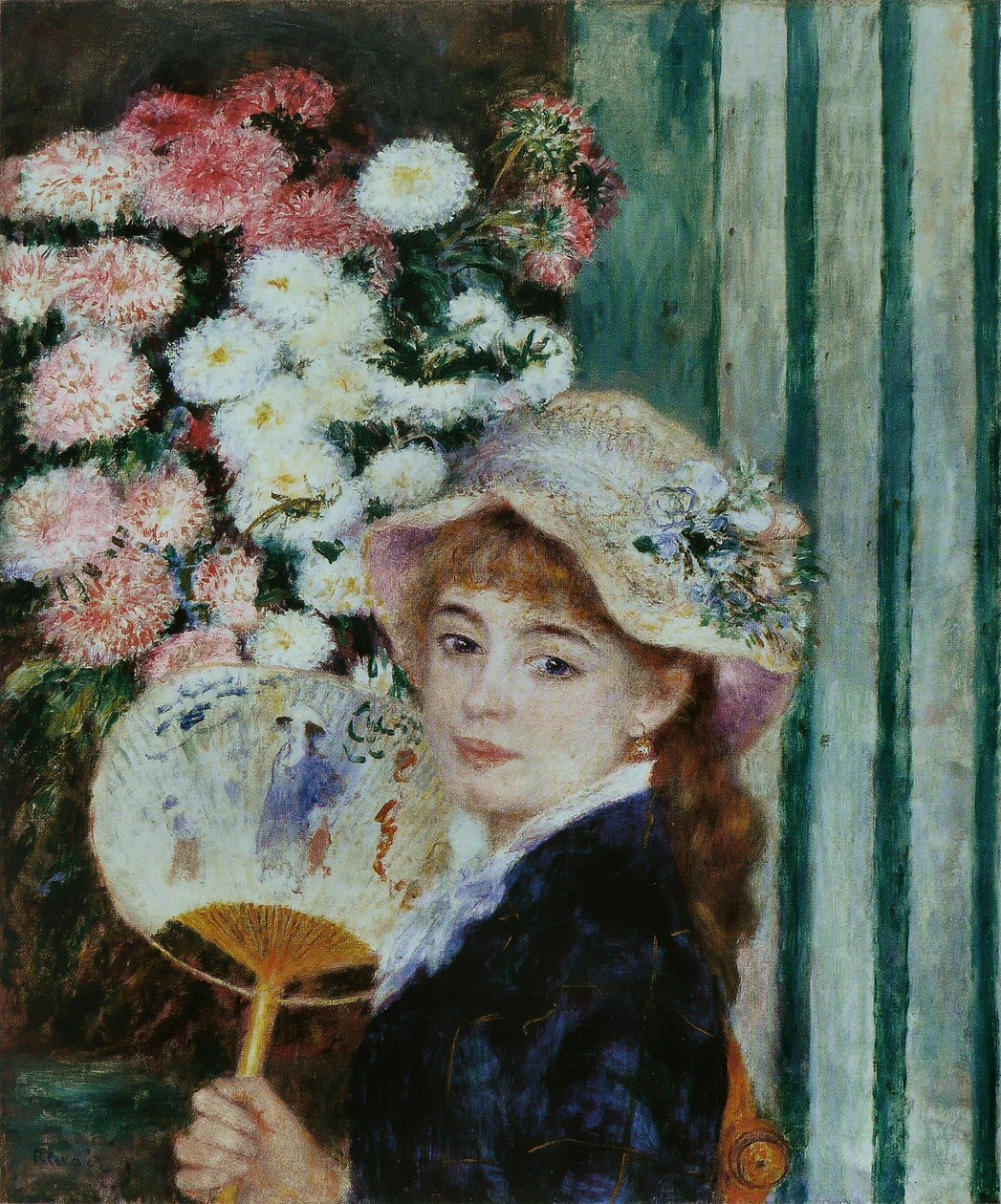 Giovane ragazza con un ventaglio da Pierre Auguste Renoir