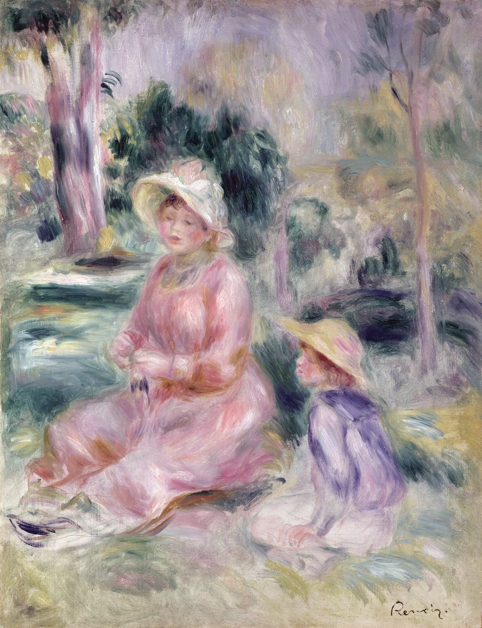 Madame Renoir e suo figlio Pierre, 1890 da Pierre Auguste Renoir