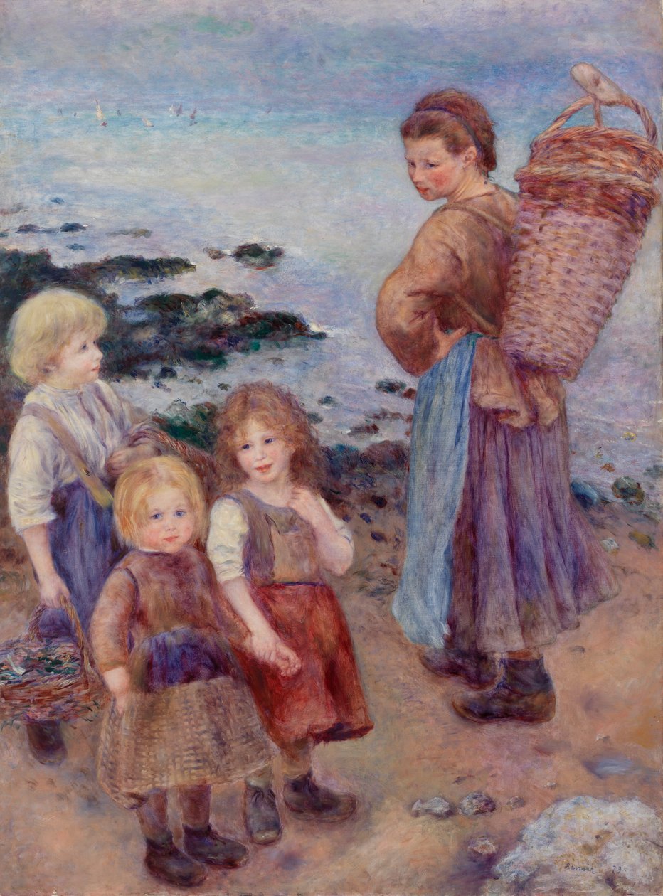 Pescatori di cozze a Berneval (Pêcheuses de moules à Berneval, côte normand) da Pierre Auguste Renoir