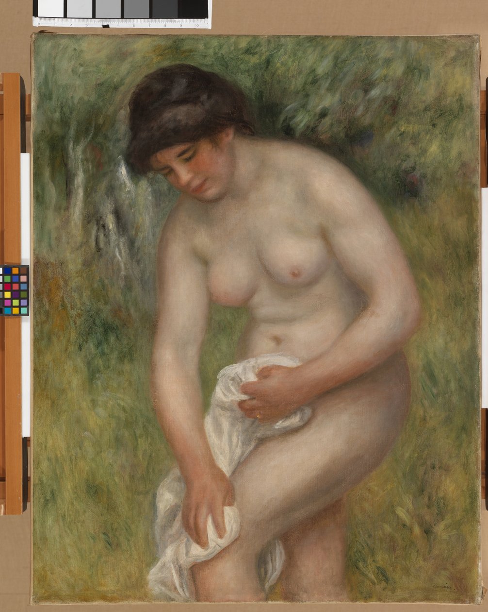 Nudo, Sfondo Verde, 1902 da Pierre Auguste Renoir