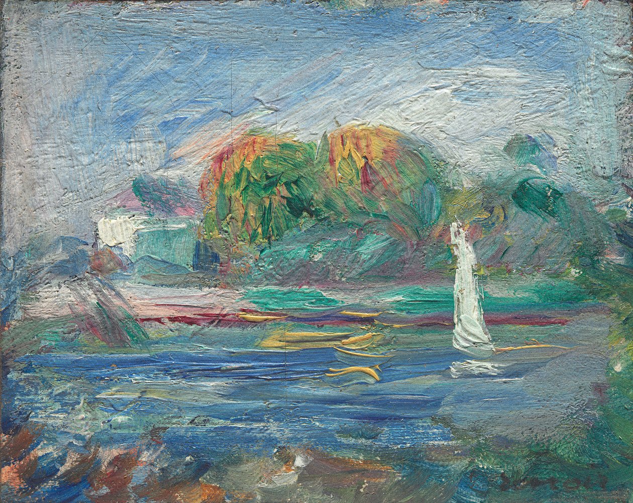 Il fiume blu, c.1890-1900 da Pierre Auguste Renoir