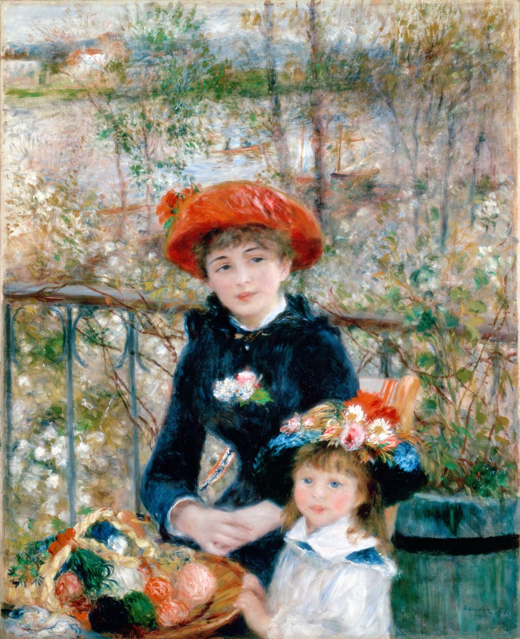 Le due sorelle, sulla terrazza da Pierre Auguste Renoir