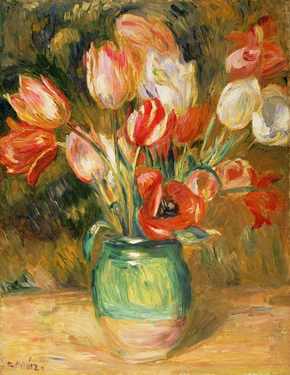 Tulipani in un Vaso da Pierre Auguste Renoir