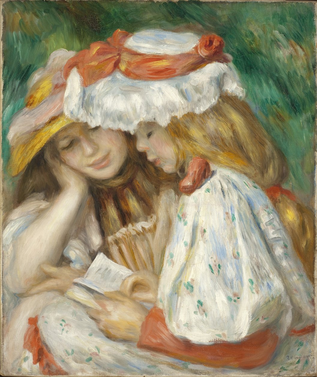 Due ragazze che leggono, 1890-1 da Pierre Auguste Renoir