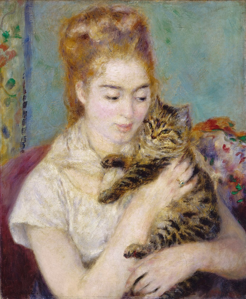 Donna con un gatto da Pierre Auguste Renoir