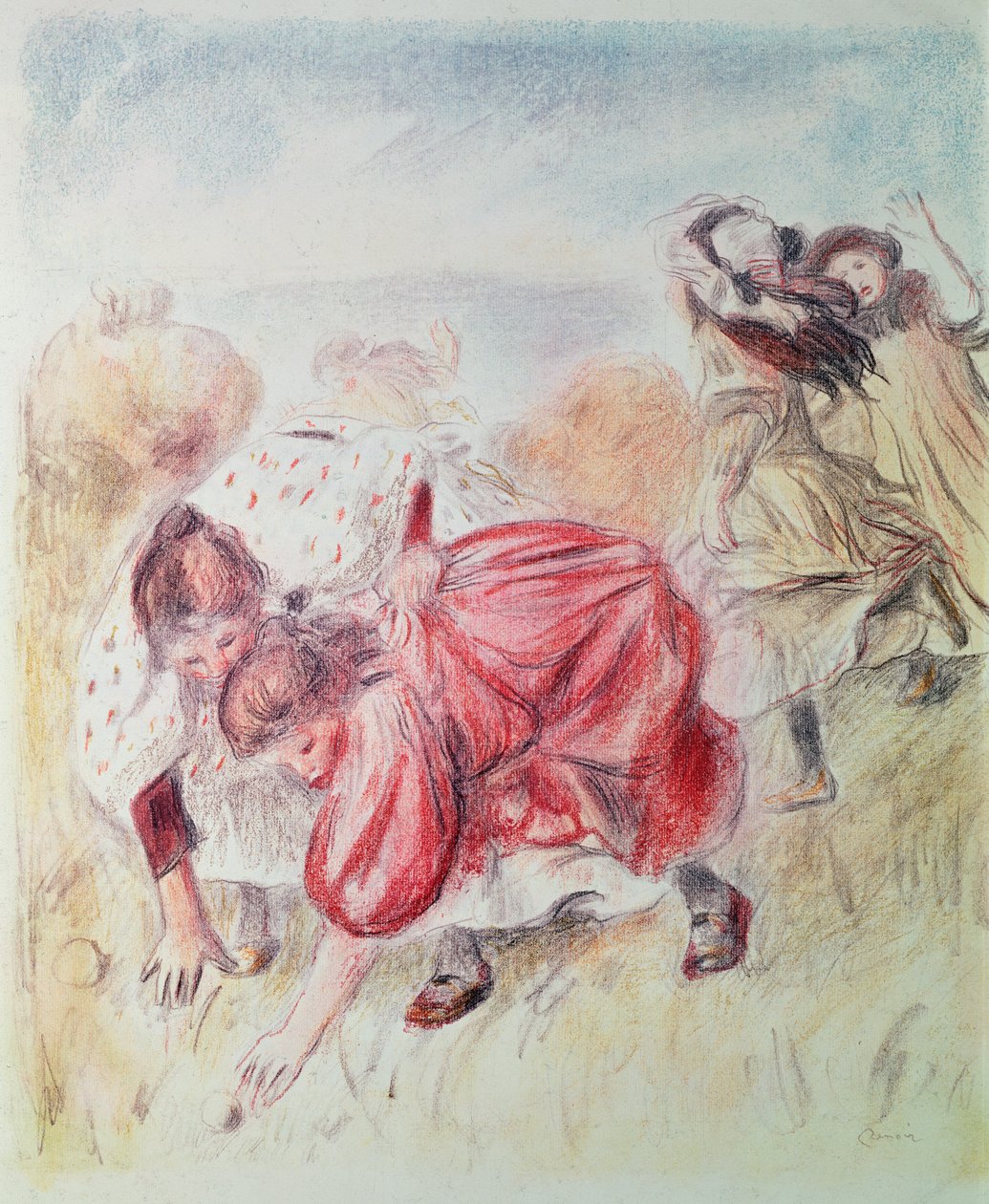 Ragazze che giocano da Pierre Auguste Renoir