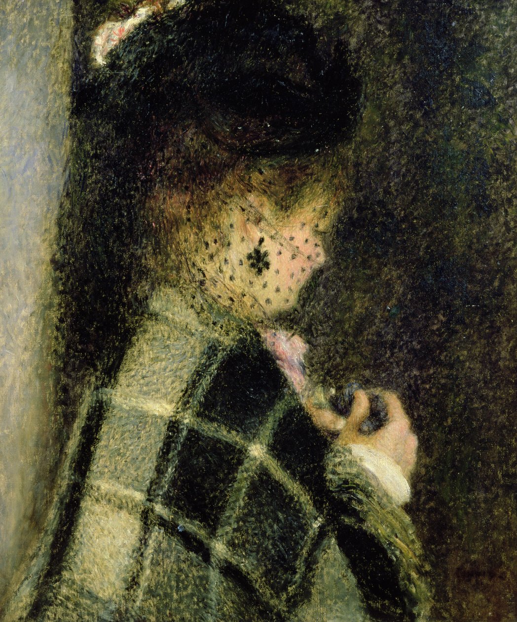 Giovane donna con un piccolo velo da Pierre Auguste Renoir