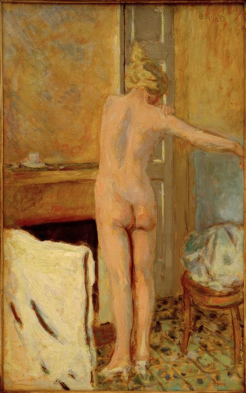 Nudo in piedi visto da dietro da Pierre Bonnard