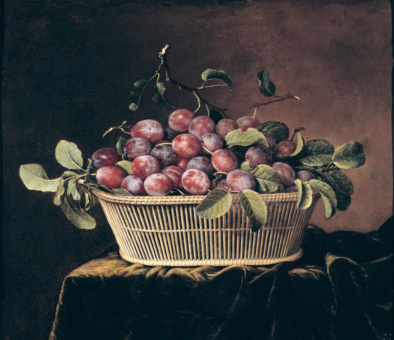 Cesto di prugne da Pierre Dupuis