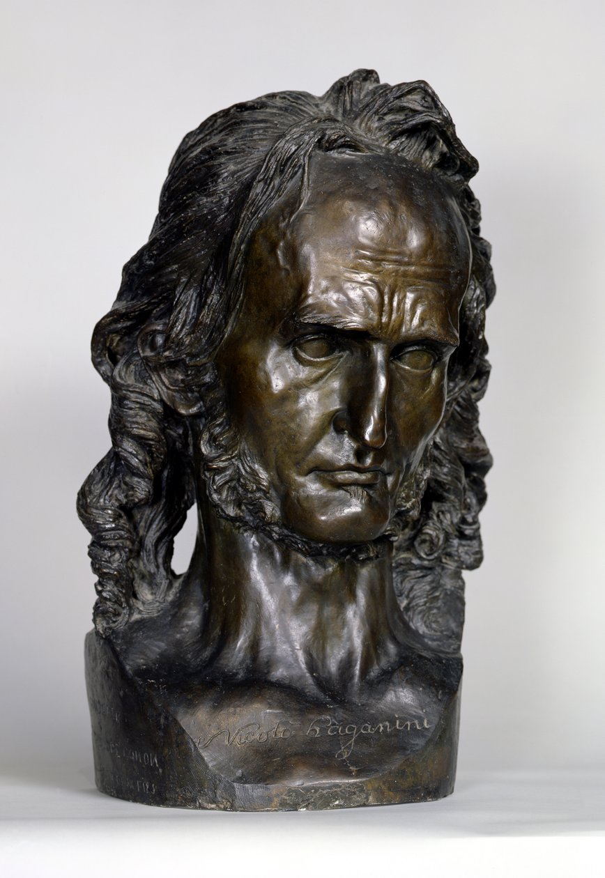 Busto di Niccolò Paganini (1784-1840) da Pierre Jean David d