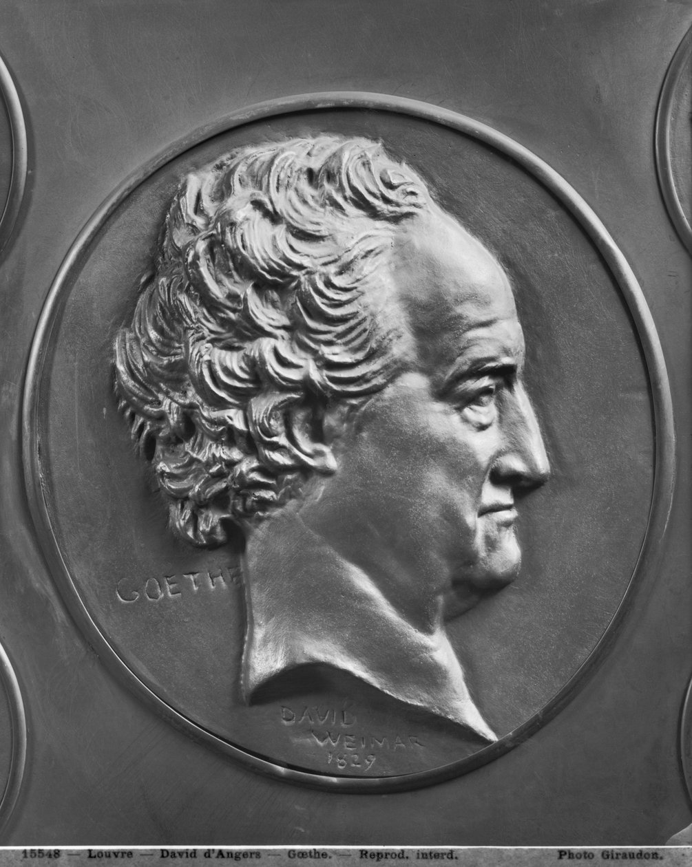 Johann Wolfgang von Goethe, 1829 da Pierre Jean David d