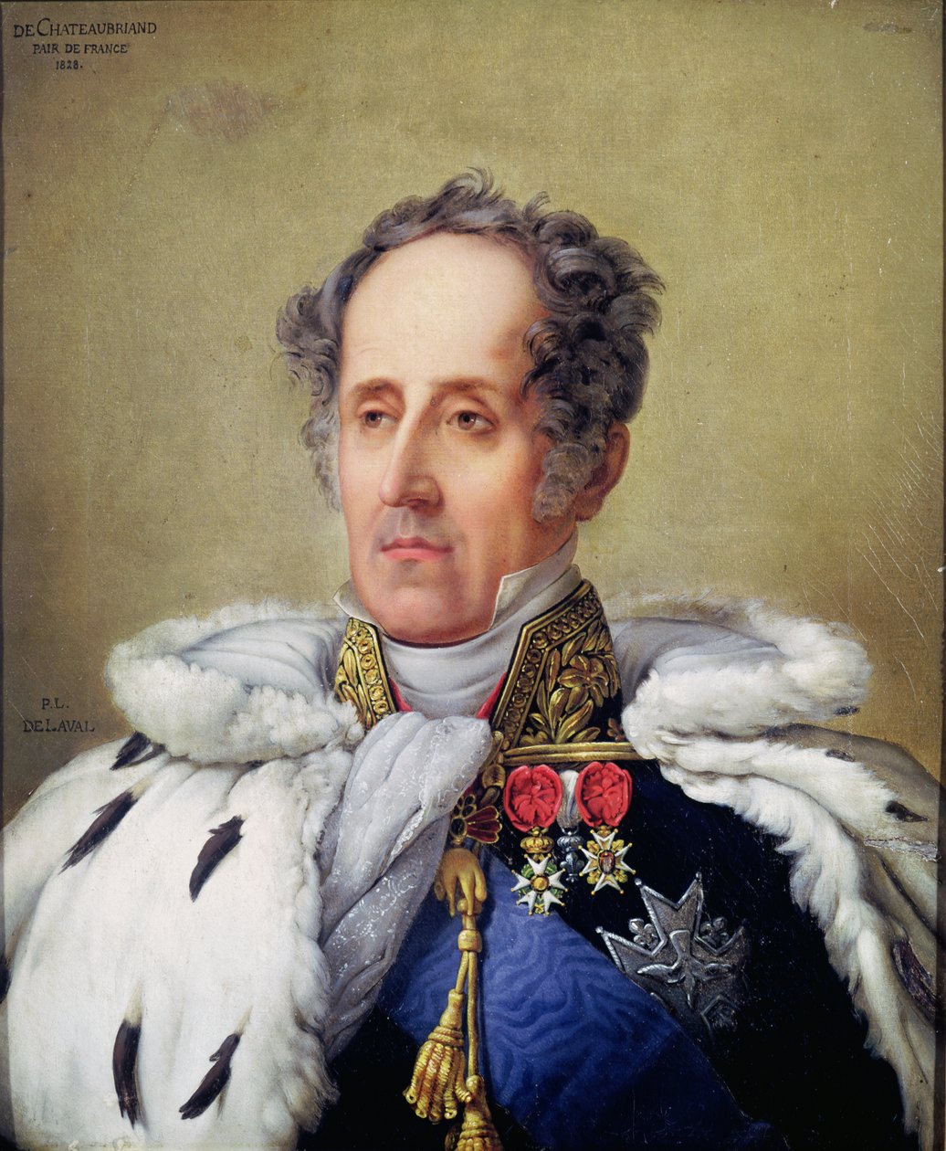 Ritratto di François-René de Chateaubriand da Pierre Louis Delaval