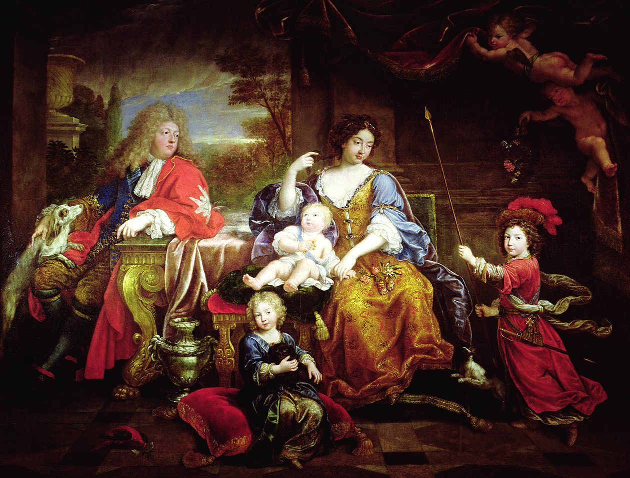 Il Gran Delfino con sua moglie e i suoi figli, 1687 da Pierre Mignard