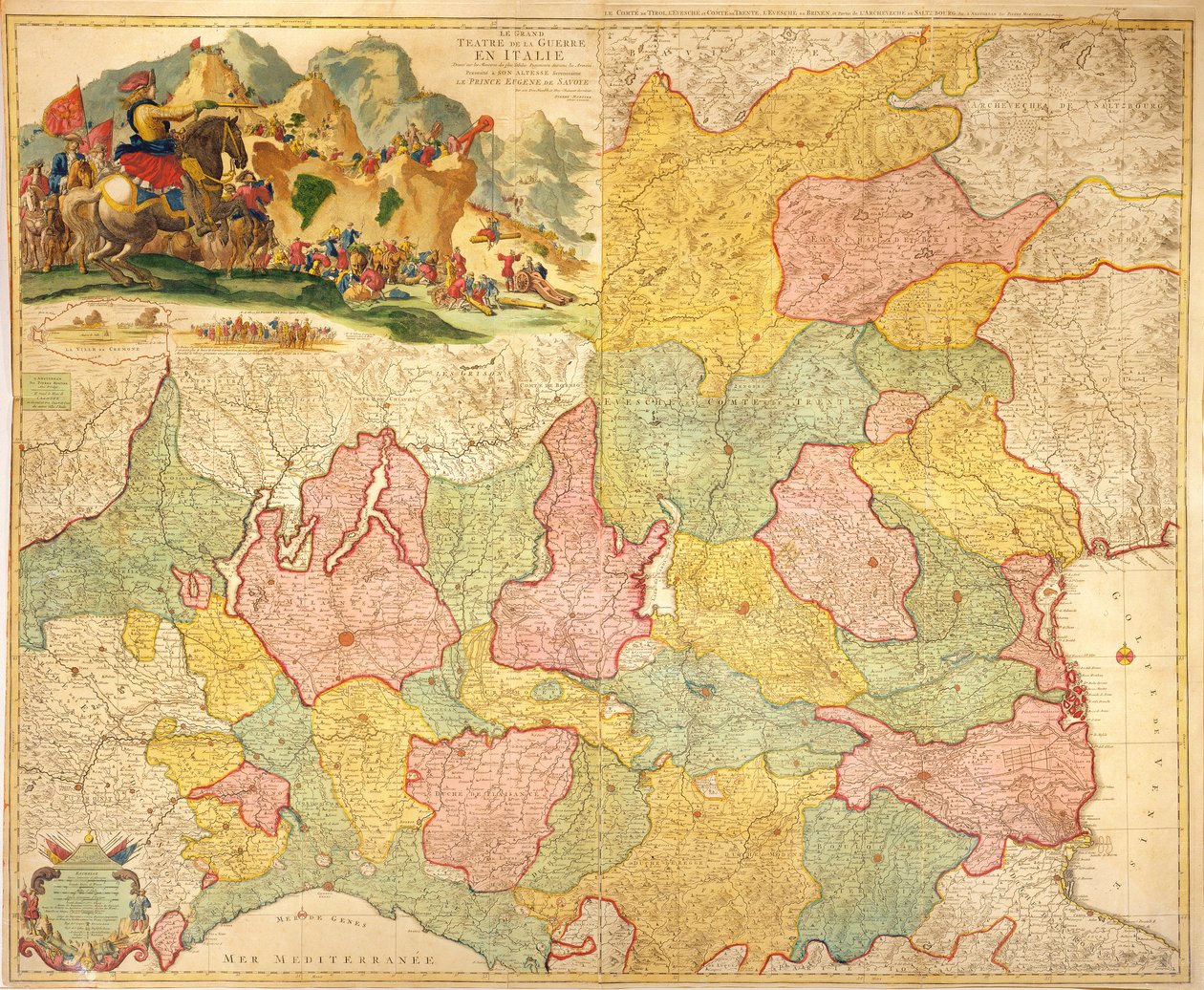 Il Teatro di Guerra in Italia, 1720 da Pierre Mortier