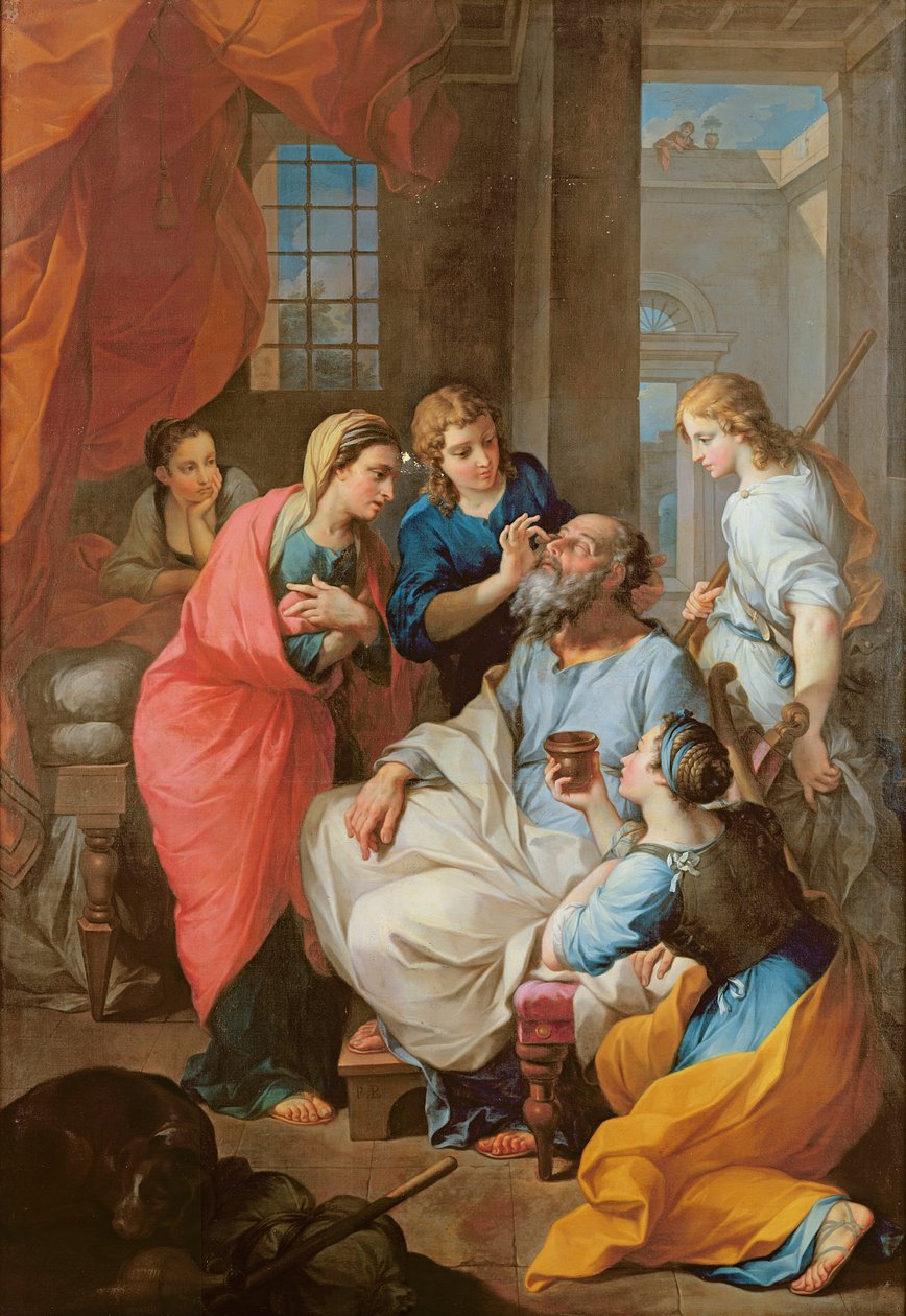 Tobia che guarisce la vista di suo padre, 1733 da Pierre Parrocel