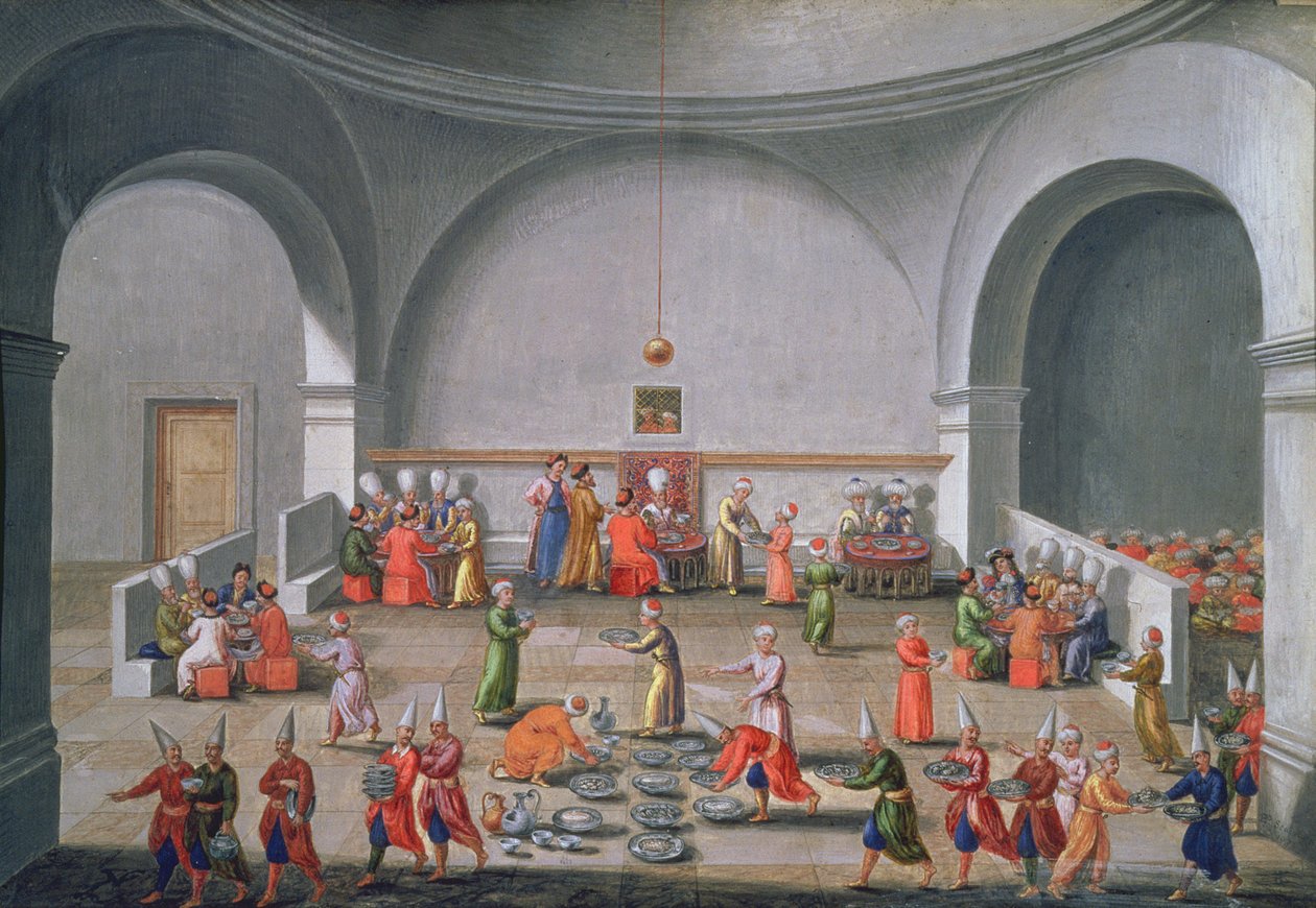 Missione diplomatica di Jan Gninski a Istanbul, cena in onore della missione polacca, 1679 da Pierre Paul Sevin