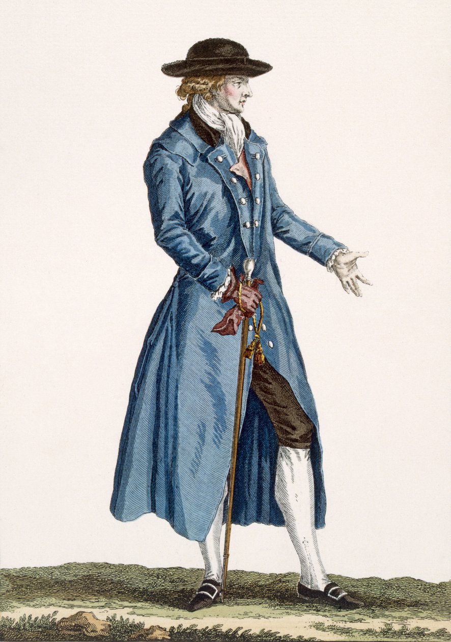 Gentiluomo in cappotto blu, tavola da 