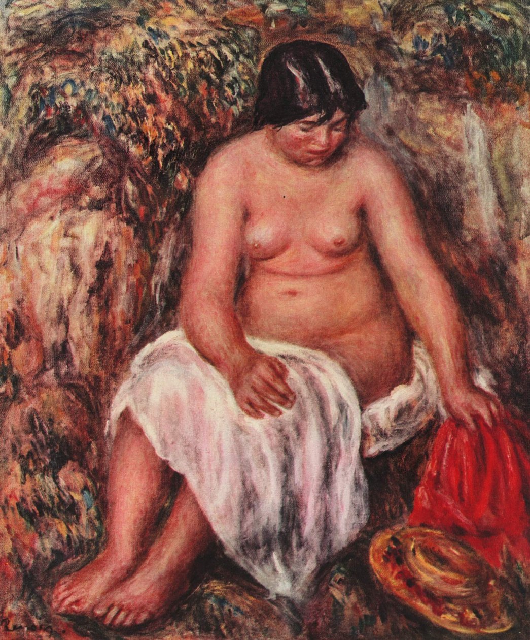 Nudo con cappello di paglia da Pierre Auguste Renoir