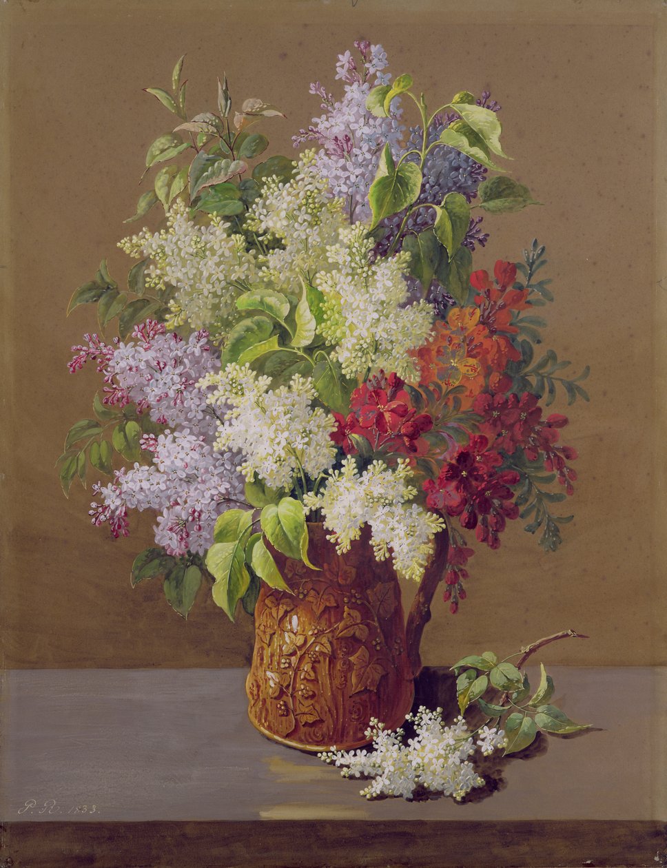 Vaso di lillà da Pierre Joseph Redouté