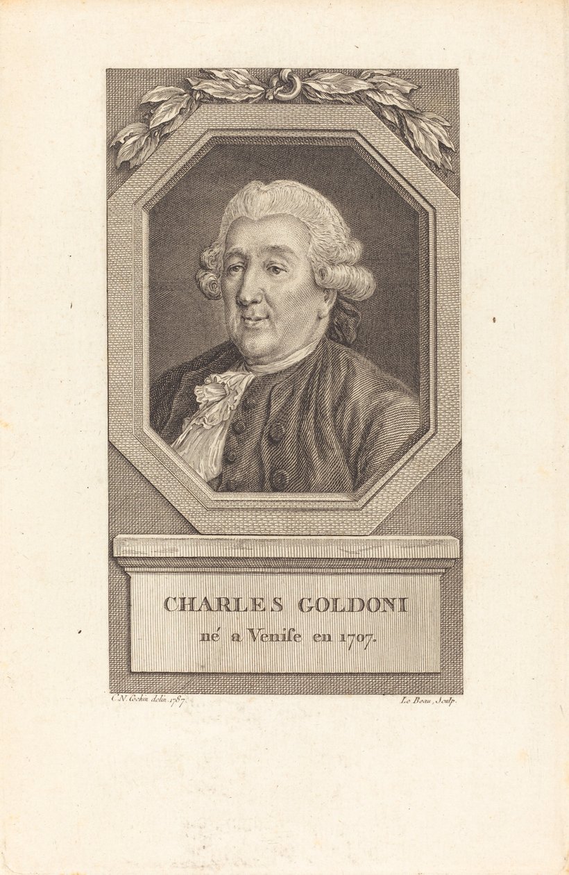 Carlo Goldoni da Pierre Adrien Le Beau after Charles Nicolas Cochin II