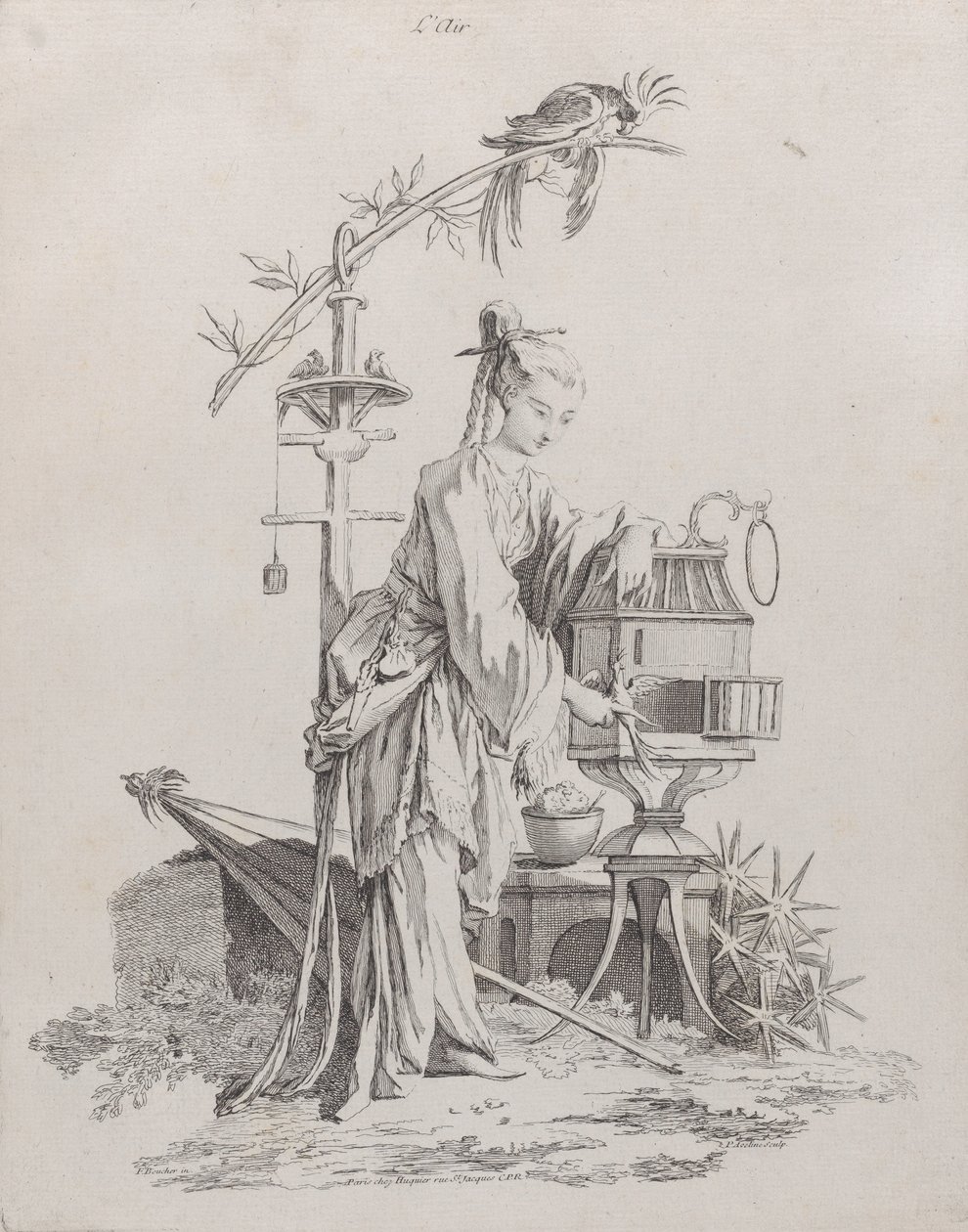 Aria, da I Quattro Elementi, 1738-49 da Pierre Alexandre Aveline