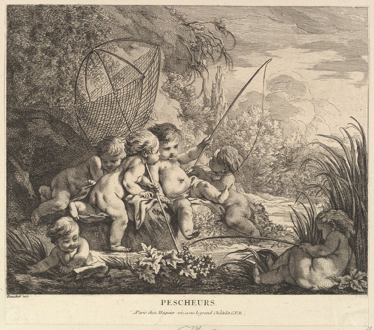 Bambini che Pescano da Pierre Alexandre Aveline
