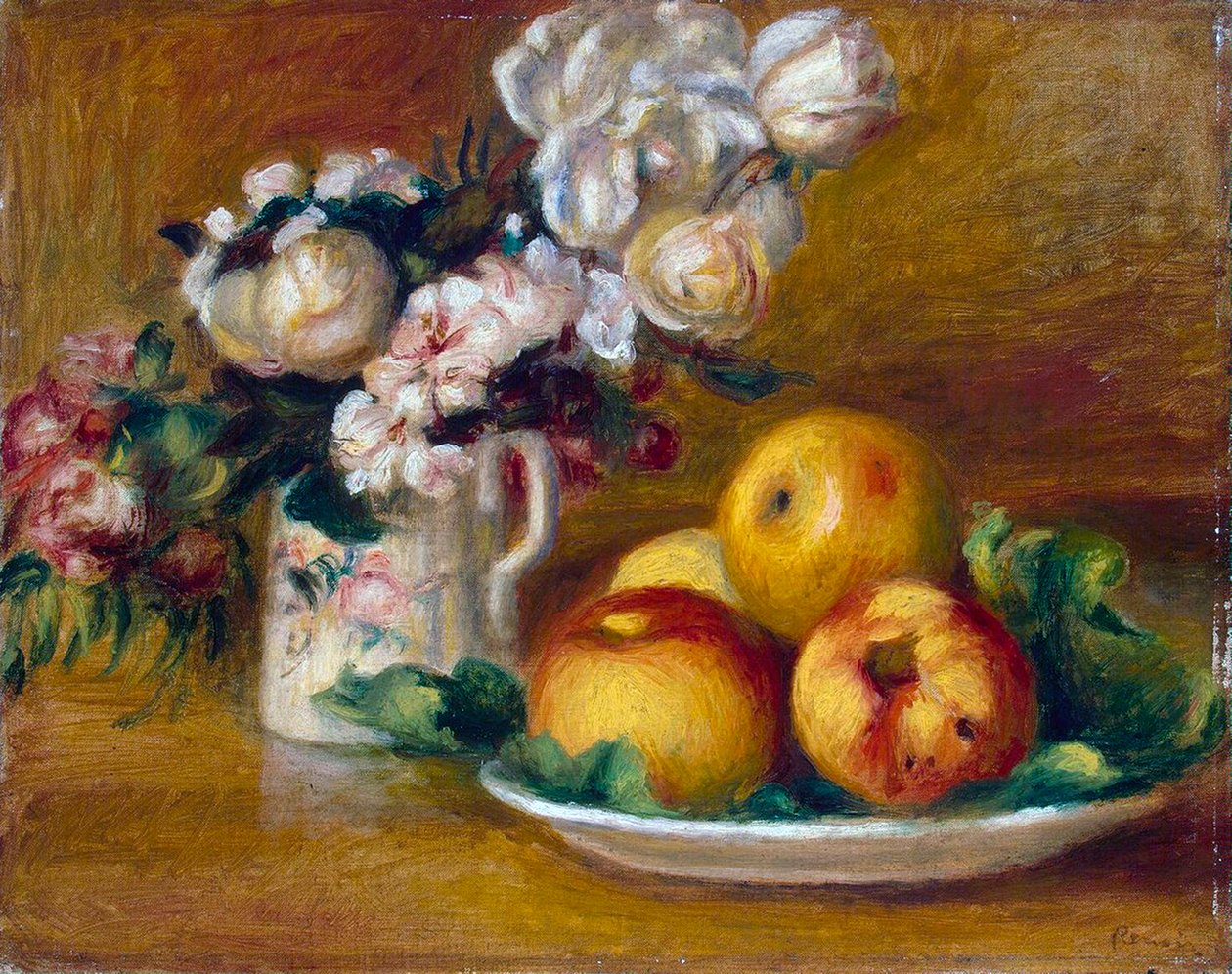 Mele e fiori, c1895 da Pierre Auguste Renoir