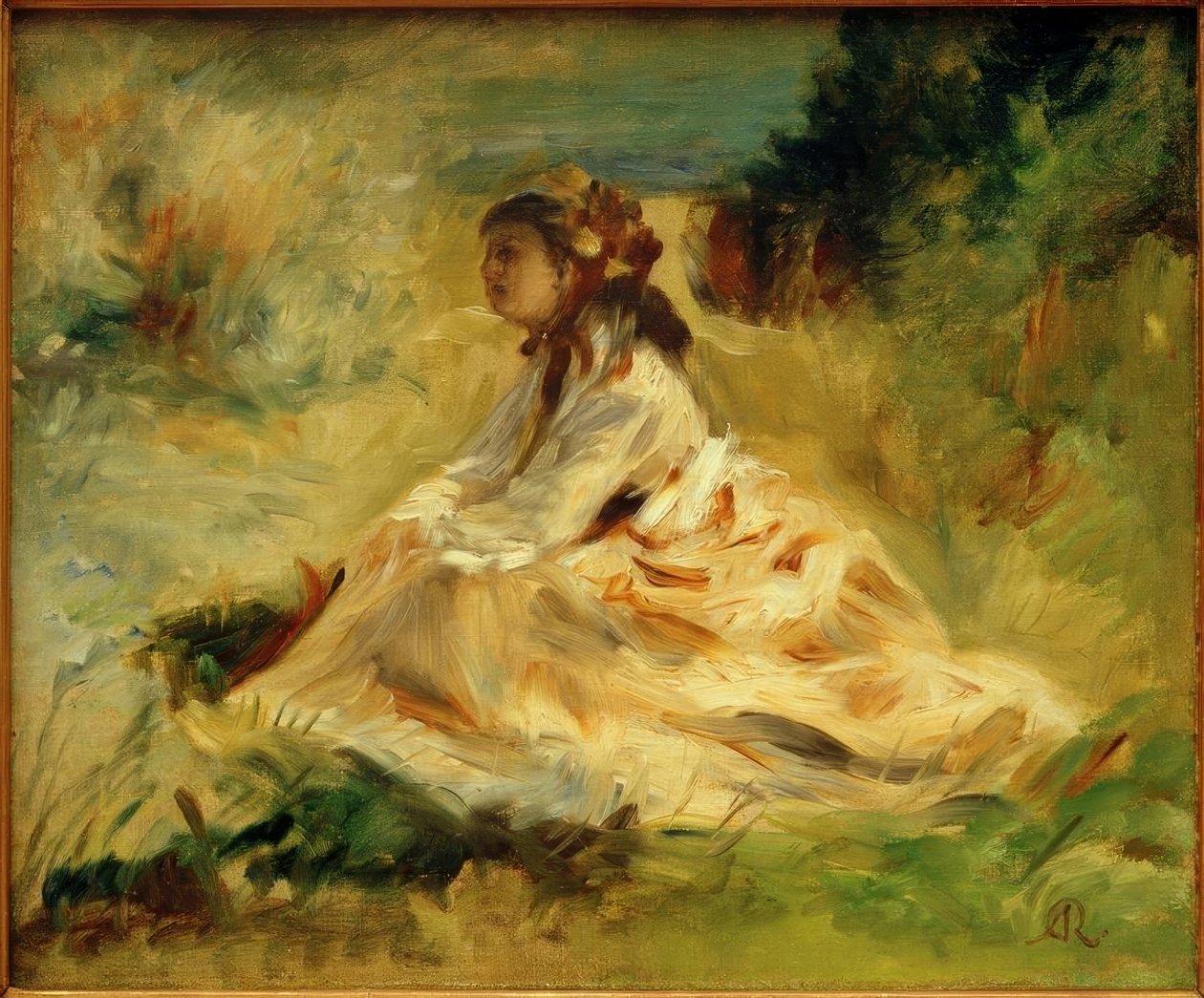Donna in un prato (Lise Tréhot) da Pierre Auguste Renoir