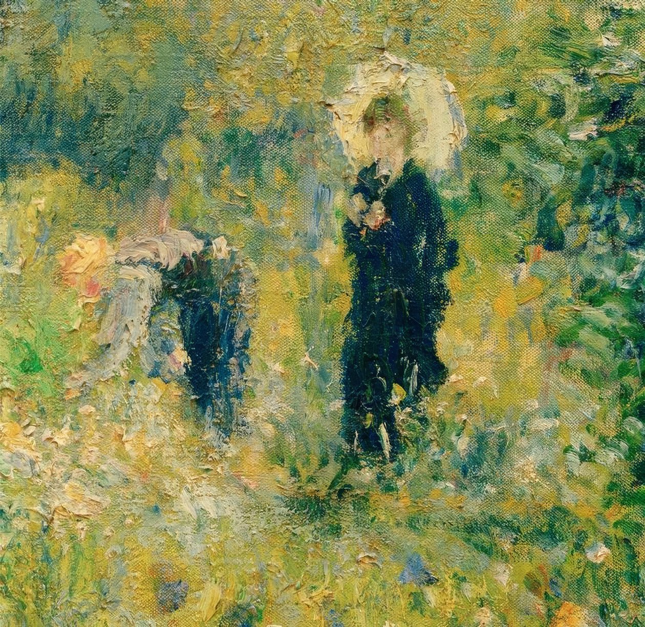 Donna con ombrello in un giardino da Pierre Auguste Renoir