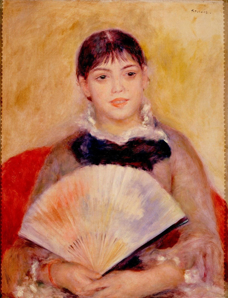 Ragazza con un ventaglio da Pierre Auguste Renoir