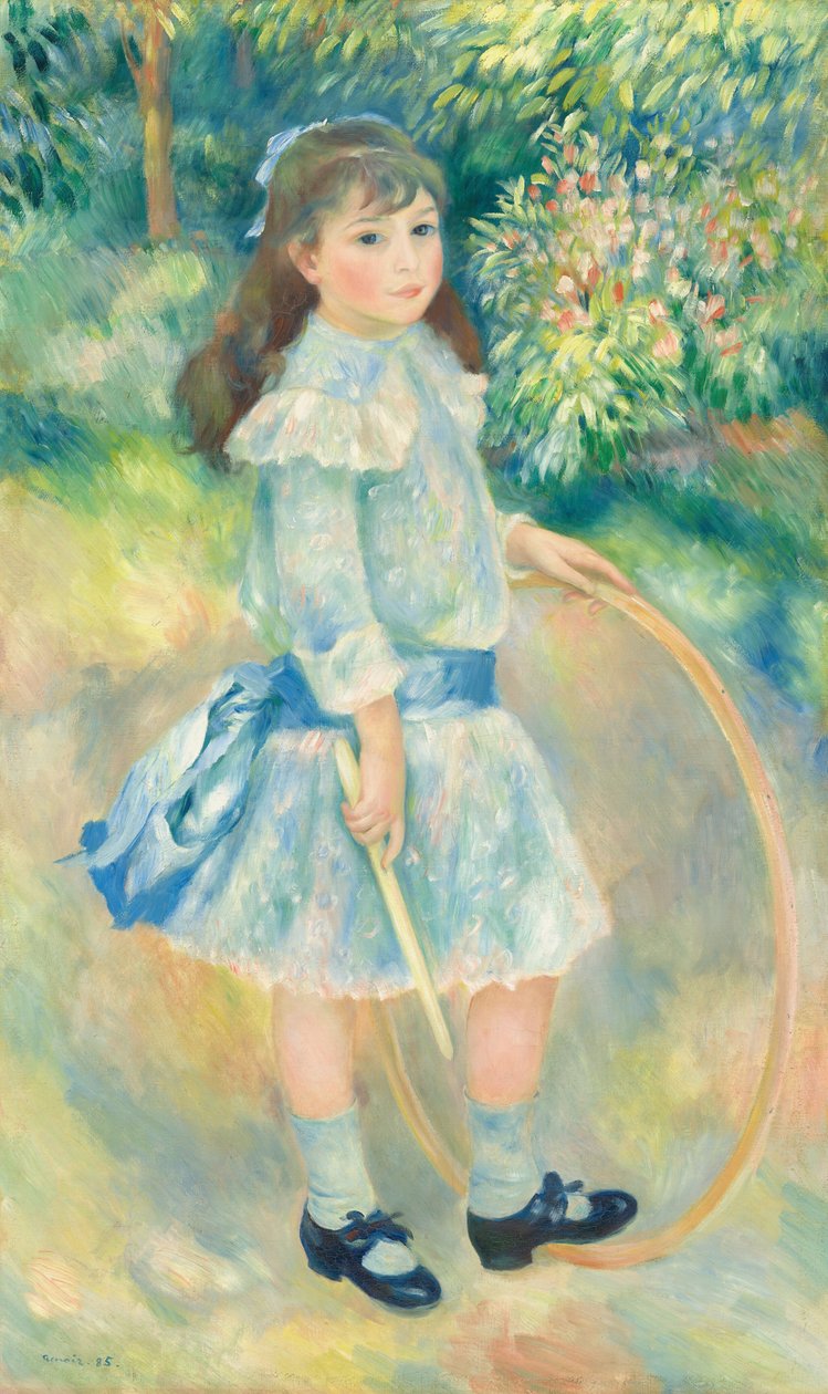 Ragazza con un cerchio, 1885 da Pierre Auguste Renoir