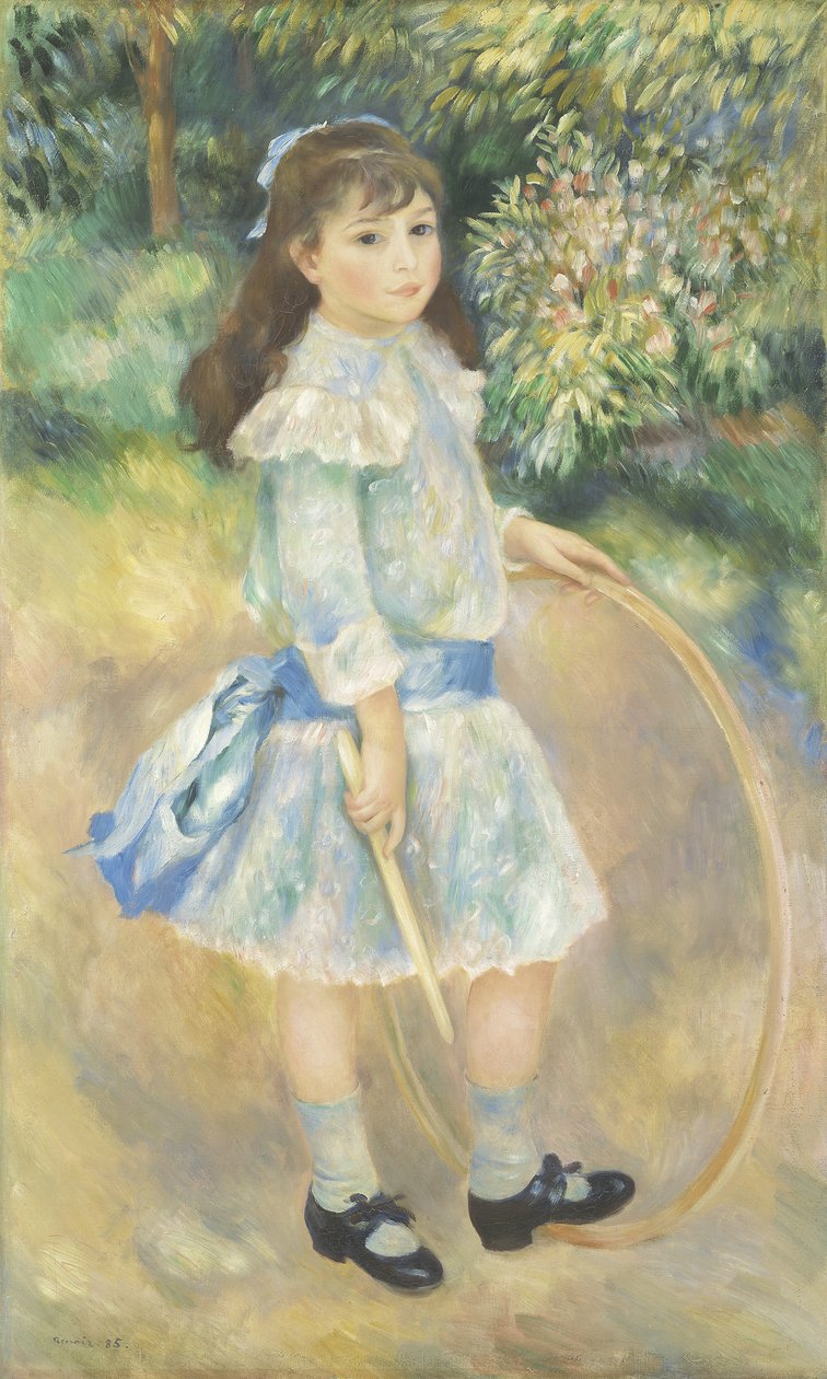 Ragazza con un cerchio, 1885 da Pierre Auguste Renoir