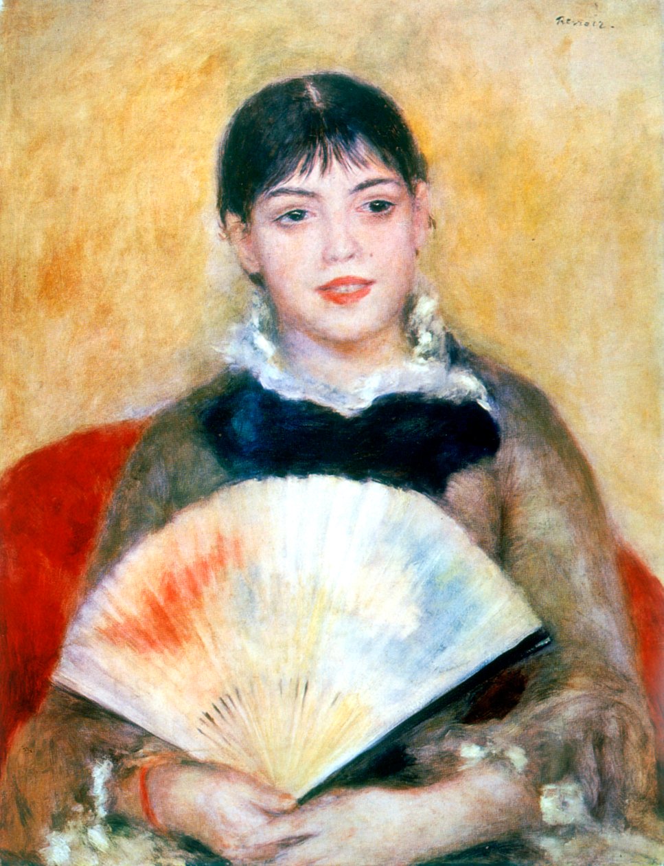 Ragazza con ventaglio, 1881 da Pierre Auguste Renoir