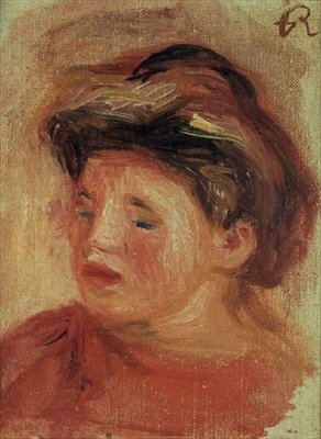 Testa di una giovane ragazza da Pierre Auguste Renoir
