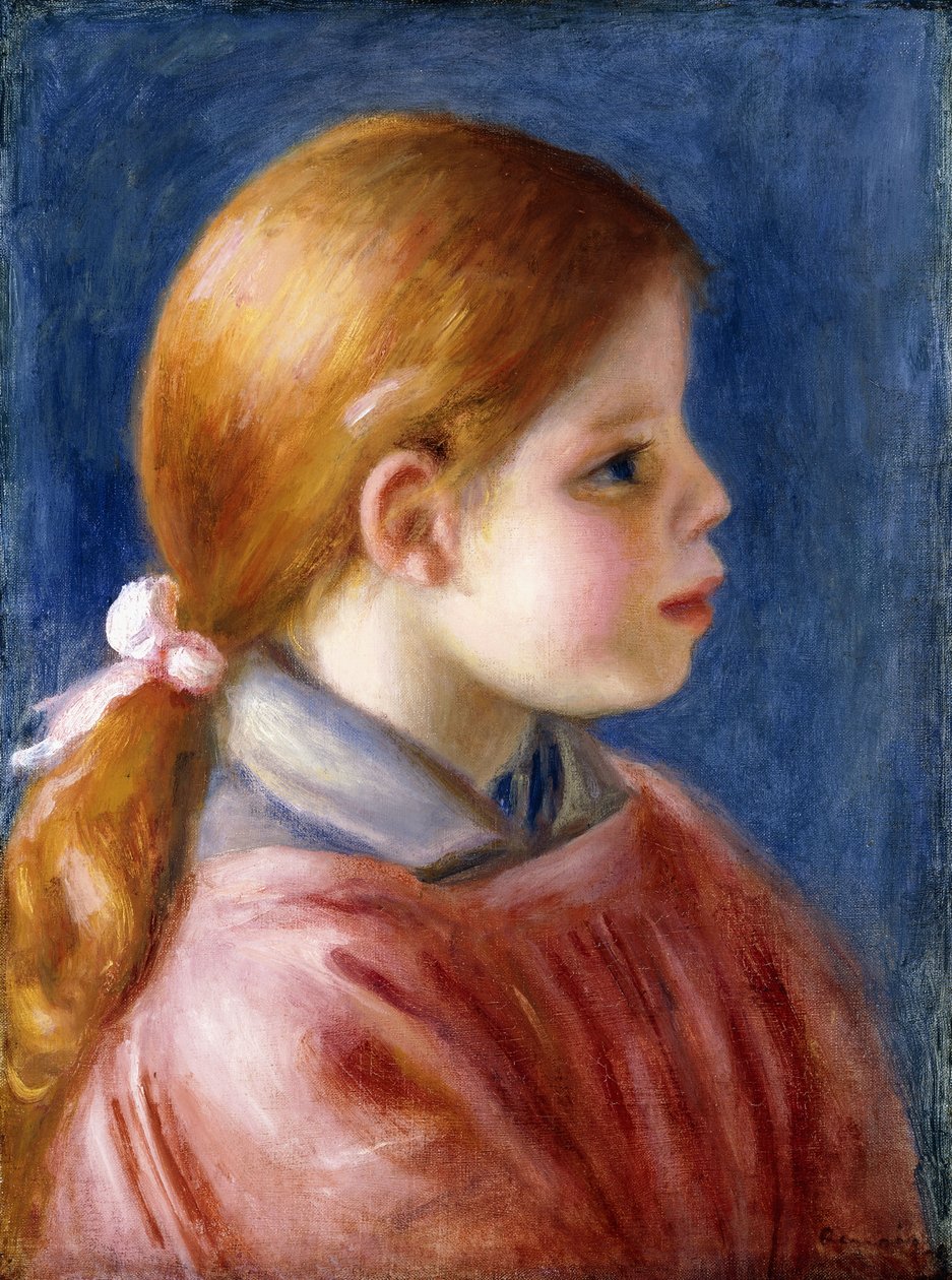 Testa di una giovane ragazza, 1888 da Pierre Auguste Renoir
