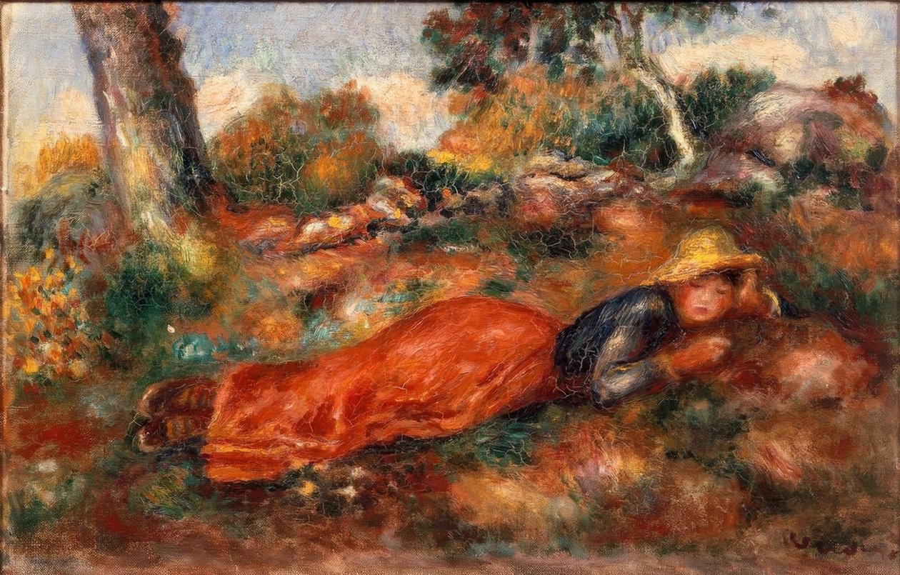 Giovane ragazza sdraiata sull