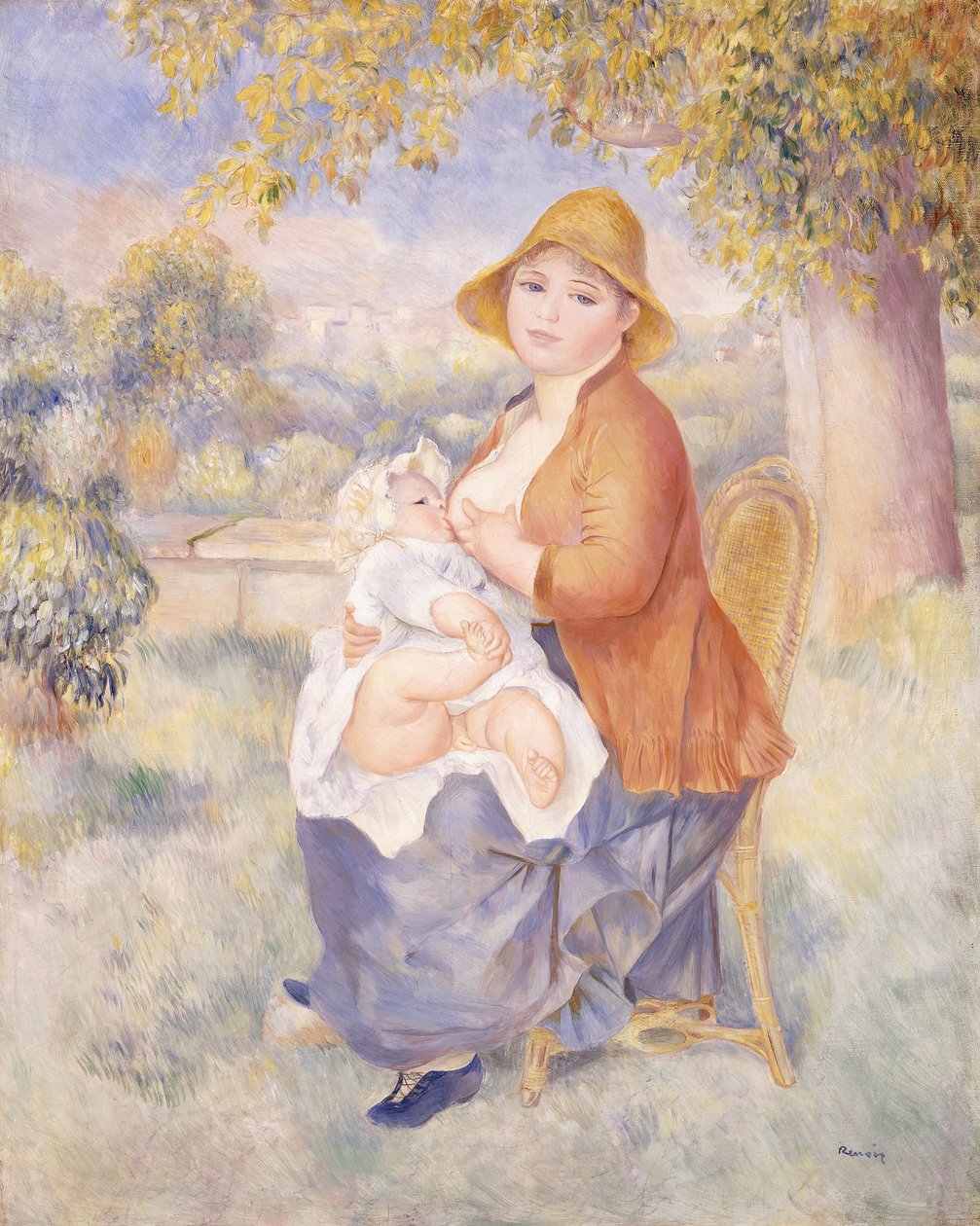 Madre e figlio, Maternità, 1886 da Pierre Auguste Renoir