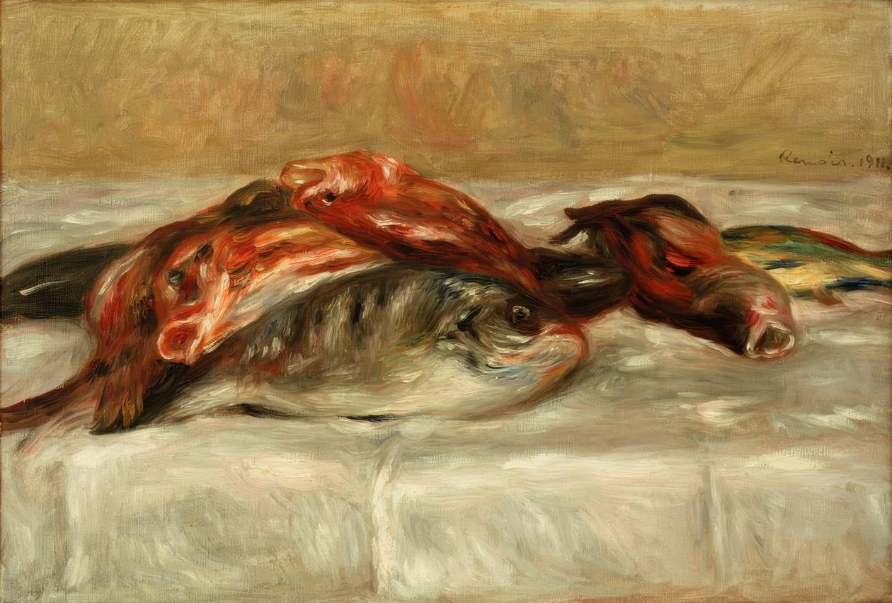 Natura morta con pesci da Pierre Auguste Renoir